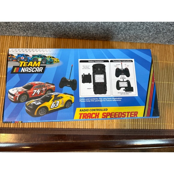 Team Nascar Radio Controlled Track Speedster Yellow #63 NIB - Picture 3 of 3